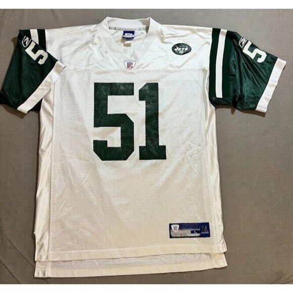 New York Jets Vilma #51 Reebok NFL Jersey Mens Large White Short Sleeve Screen.‎ - Picture 1 of 14